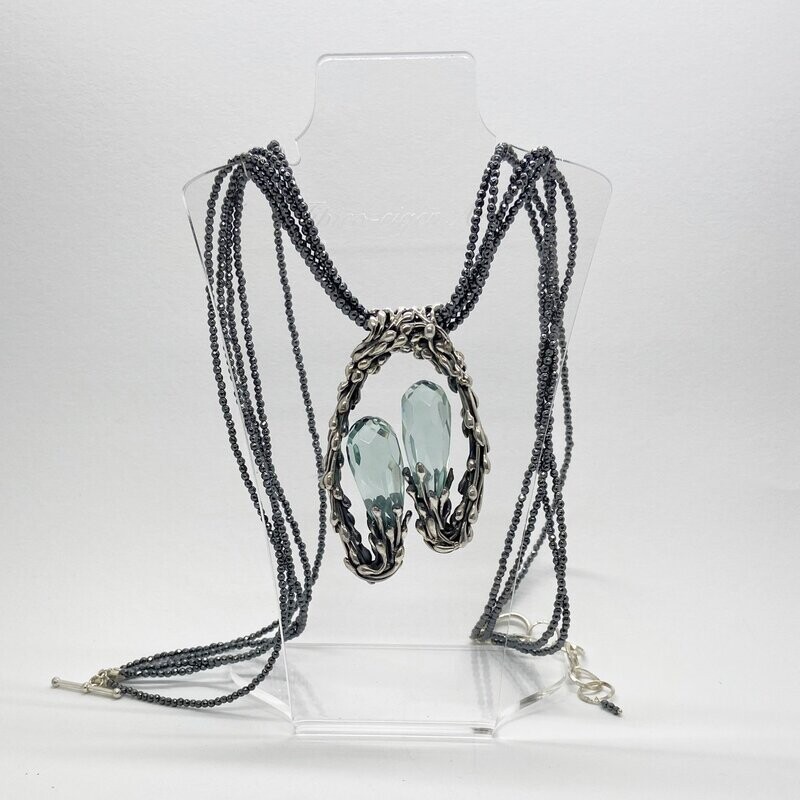 Anhänger Obsidian meerblau Anhänger Obsidian meerblau "blossoms awaken"