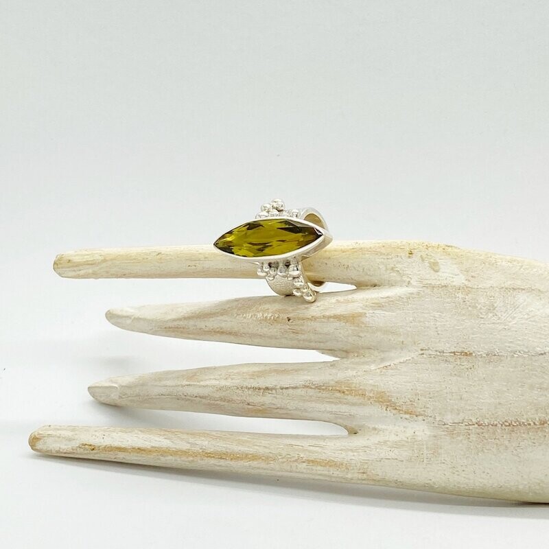 Ring Obsidian goldbraun Ring Obsidian goldbraun "bubbles" - 1 x 3 cm
