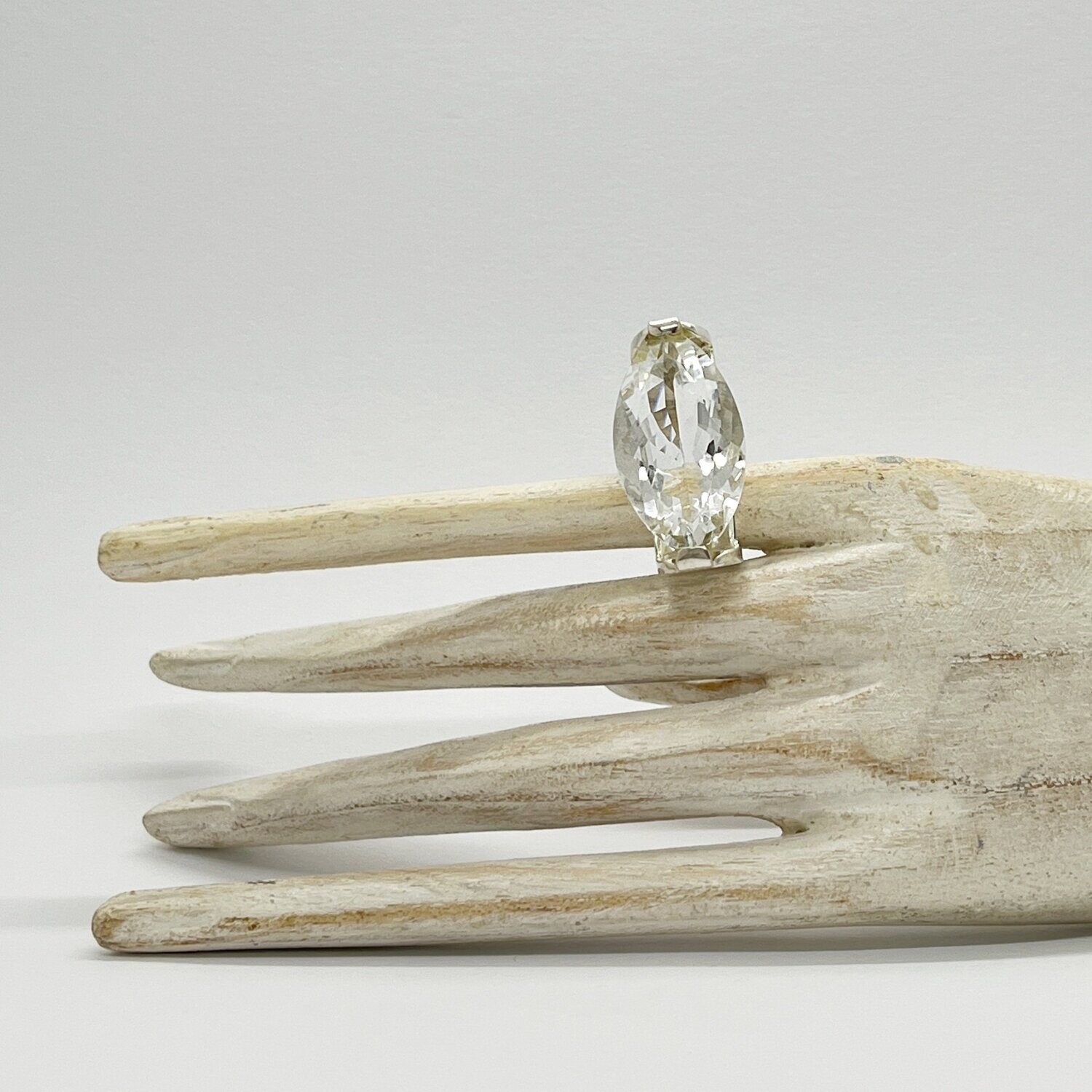 Ring Bergkristall - 1,5 x 3 cm