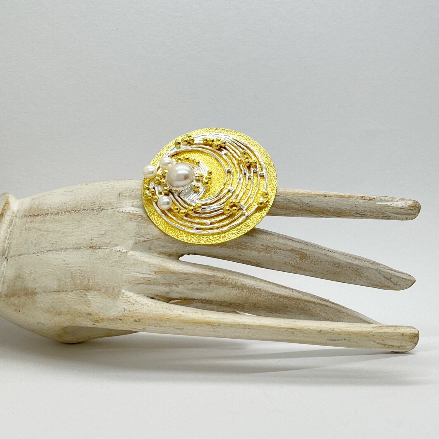 Ring "Golden Cosmos" - 5 cm