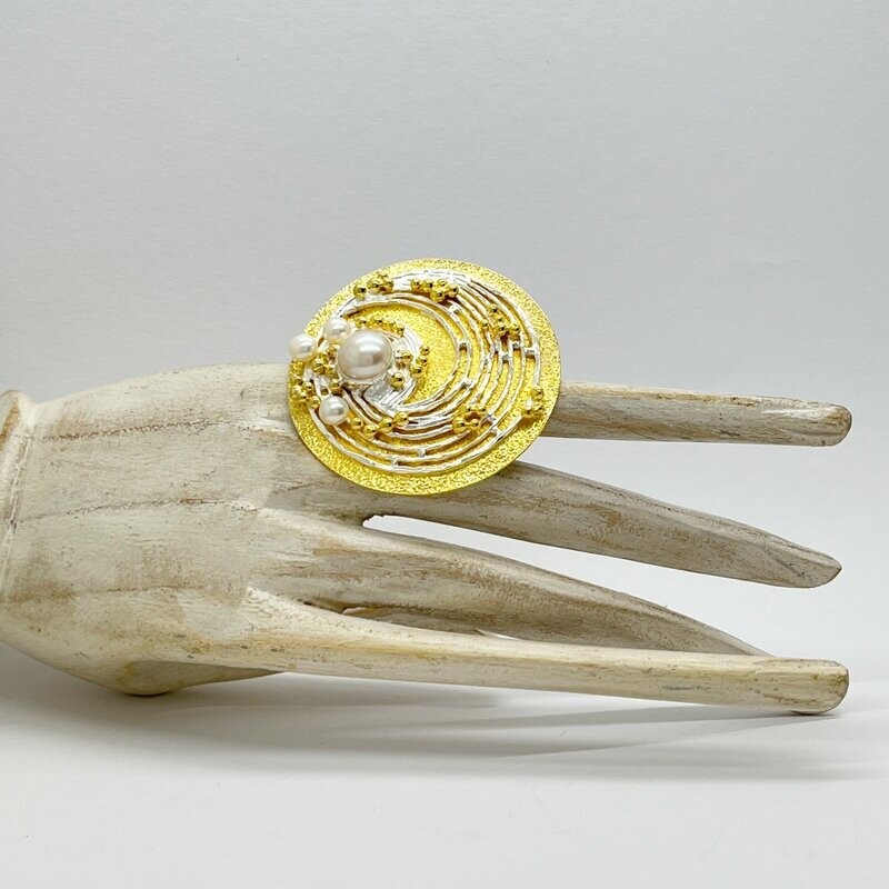 Ring "golden cosmos" - 5 cm