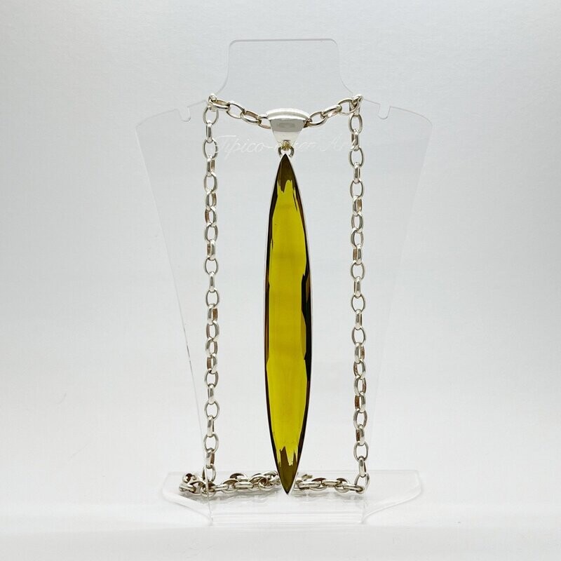 Anhänger Obsidian goldbraun navette - 1,5 x 11 cm Anhänger Obsidian goldbraun navette - 1,5 x 11 cm