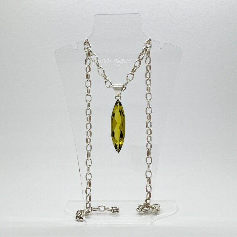 Anhänger Obsidian goldbraun Navette - 1 x 4 cm Anhänger Obsidian goldbraun Navette - 1 x 4 cm
