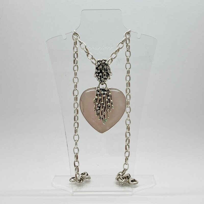 Anhänger Rosenquarz Anhänger Rosenquarz "grape heart" - 3,5 x 4 cm