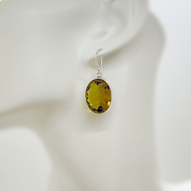 Ohrhänger Obsidian goldbraun oval - 1,5 x 2 cm Ohrhänger Obsidian goldbraun oval - 1,5 x 2 cm