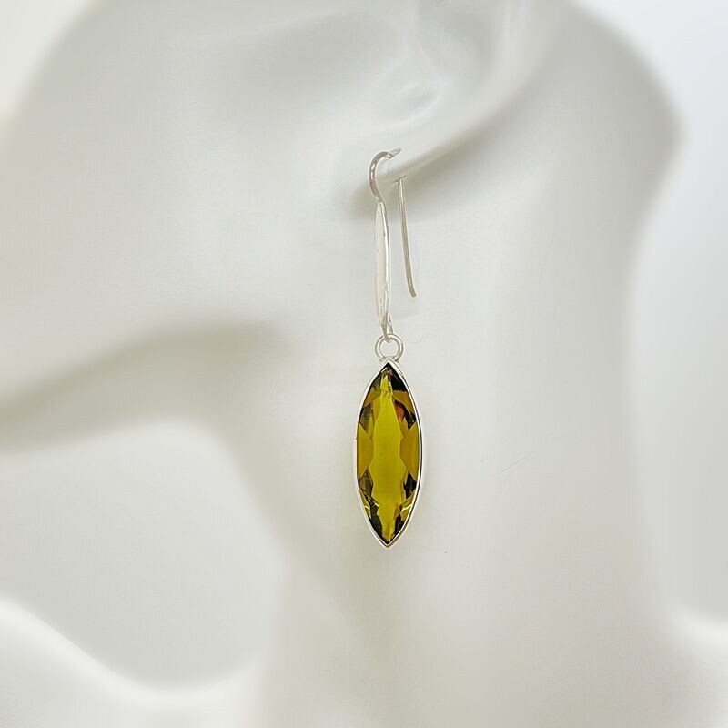 Ohrhänger Obsidian goldbraun Navette (new hook) - 1 x 3 cm Ohrhänger Obsidian goldbraun Navette (new hook) - 1 x 3 cm