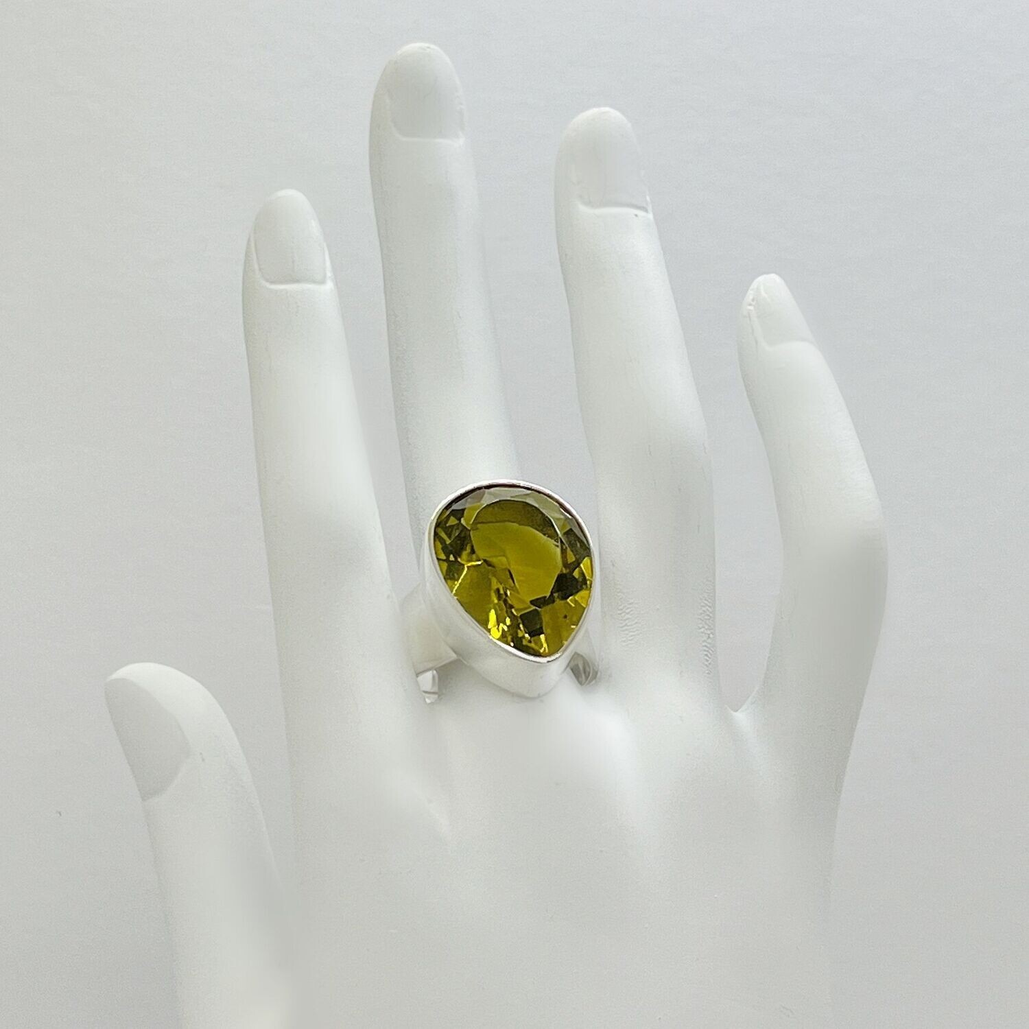 Ring Obsidian tropfen goldbraun  - 1,5 x 2 cm