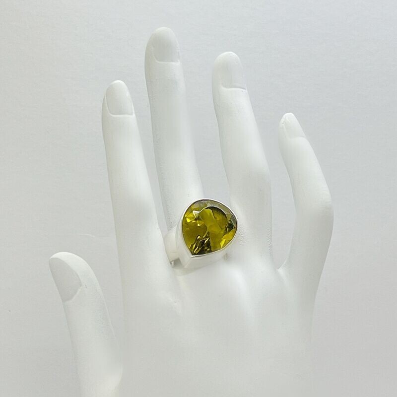 Ring Obsidian tropfen goldbraun Ring Obsidian tropfen goldbraun "quer" - 1,5 x 2 cm