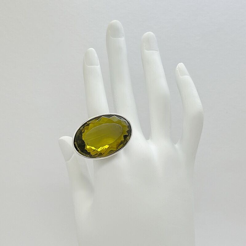 Ring Obsidian goldbraun oval - 2 x 3 cm