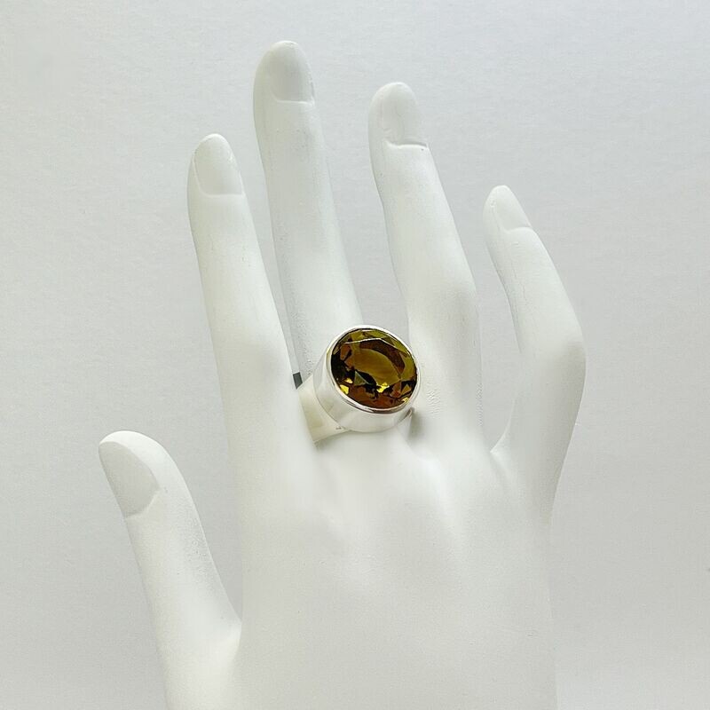 Ring Obsidian rund goldbraun - 1,5 cm Ring Obsidian rund goldbraun - 1,5 cm