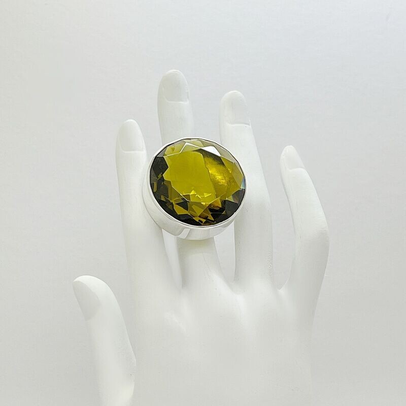 Ring Obsidian rund goldbraun - 3 cm Ring Obsidian rund goldbraun - 3 cm