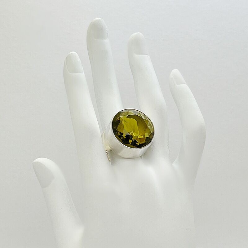 Ring Obsidian rund goldbraun - 2 cm Ring Obsidian rund goldbraun - 2 cm