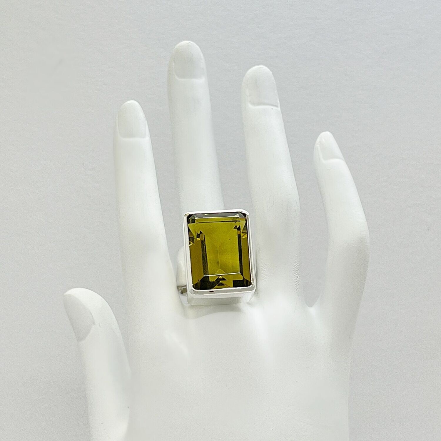 Ring Obsidian goldbraun rechteckig  - 1,5 x 2 cm
