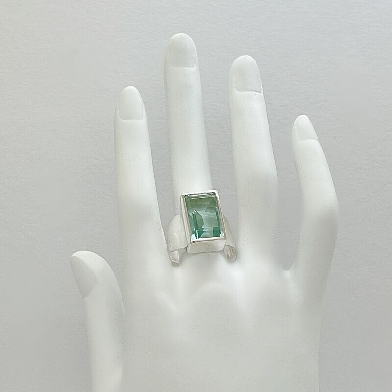 Ring Obsidian meerblau rechteckig - 1 x 1,5 cm Ring Obsidian meerblau rechteckig - 1 x 1,5 cm
