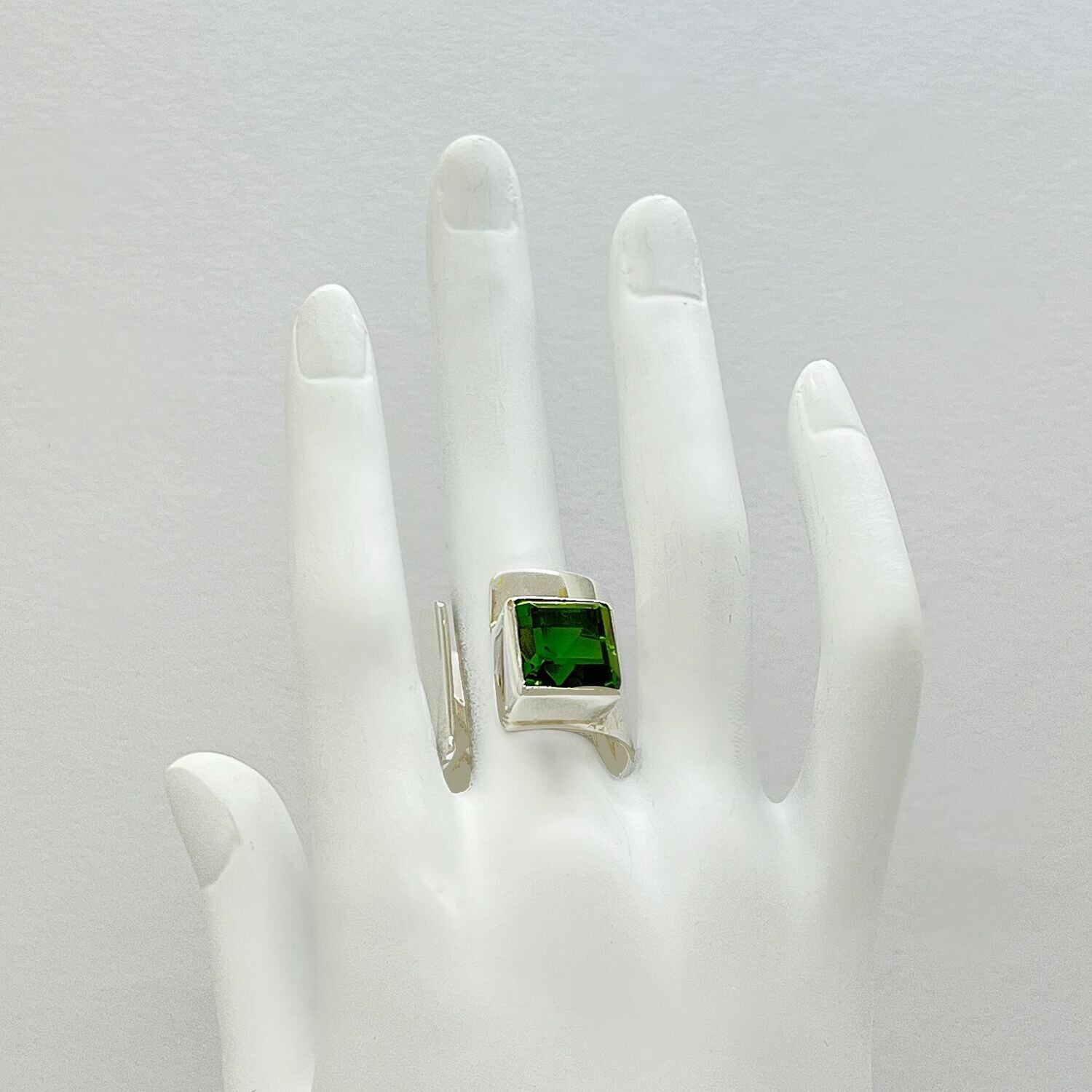 Ring Obsidian olivgrün "stay open"