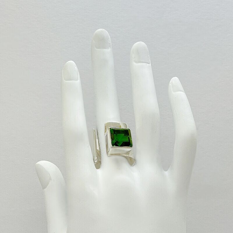 Ring Obsidian olivgrün Ring Obsidian olivgrün "stay open"