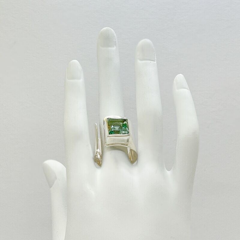 Ring Obsidian meerblau 'stay open Ring Obsidian meerblau 'stay open" - 1 x 1 cm