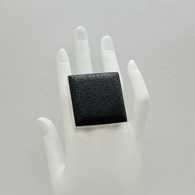 Ring Lava quadratisch - 3,5 cm Ring Lava quadratisch - 3,5 cm