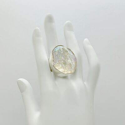 Ring Bergkristall - 2 x 3 cm