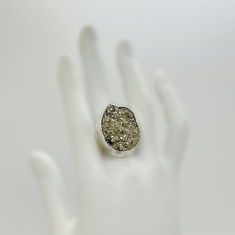 Ring Pyrit - 2 x 2,5 cm