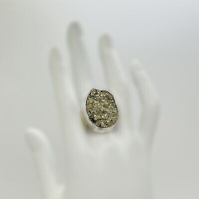 Ring Pyrit - 2 x 2,5 cm