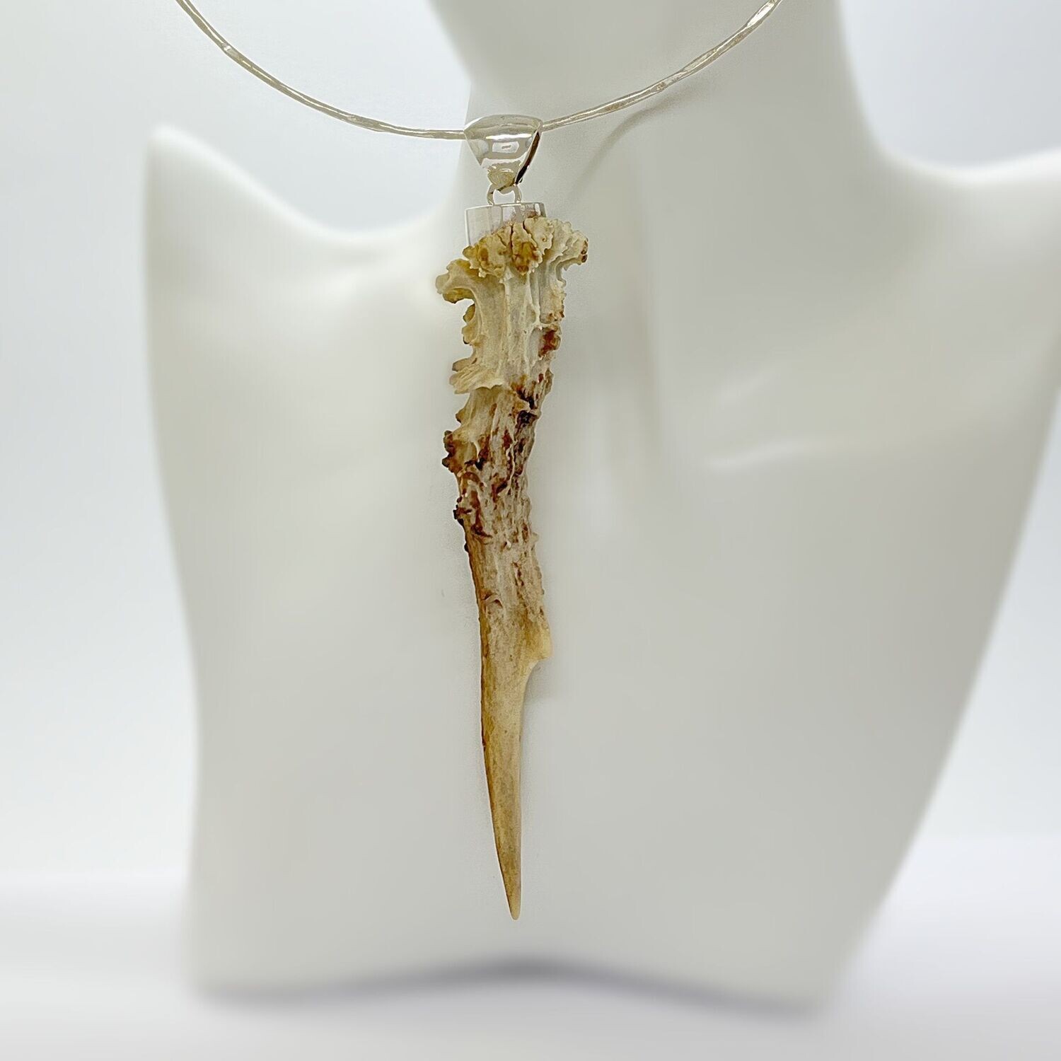 Unikat Anhänger Hirschgeweih - 2 x 12 cm