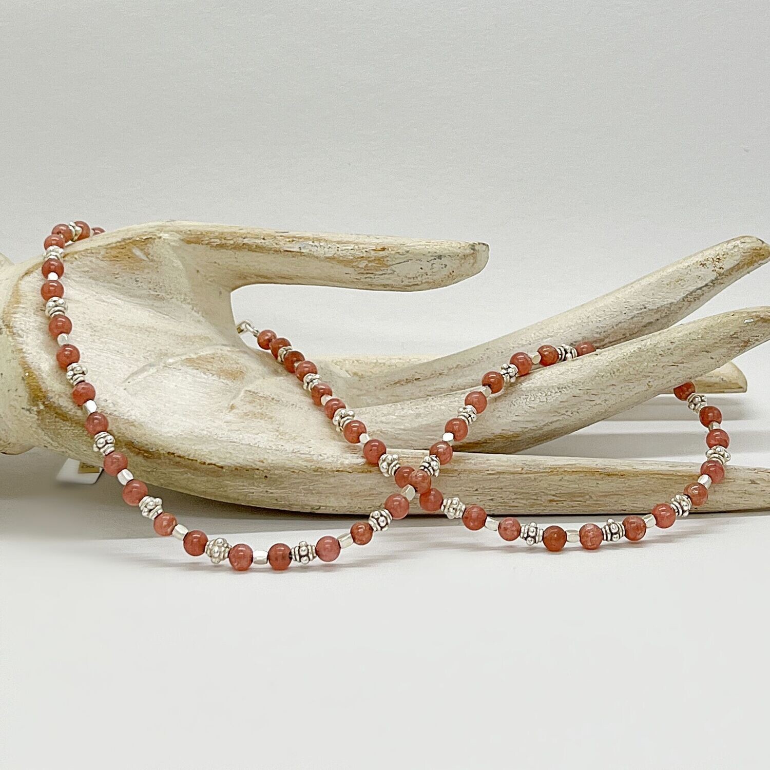 Halskette Rhodonit - 45 cm