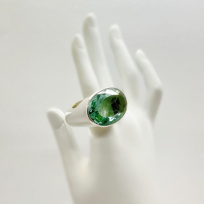 Ring Obsidian meerblau oval Ring Obsidian meerblau oval "stand by me" - 2 x 3 cm