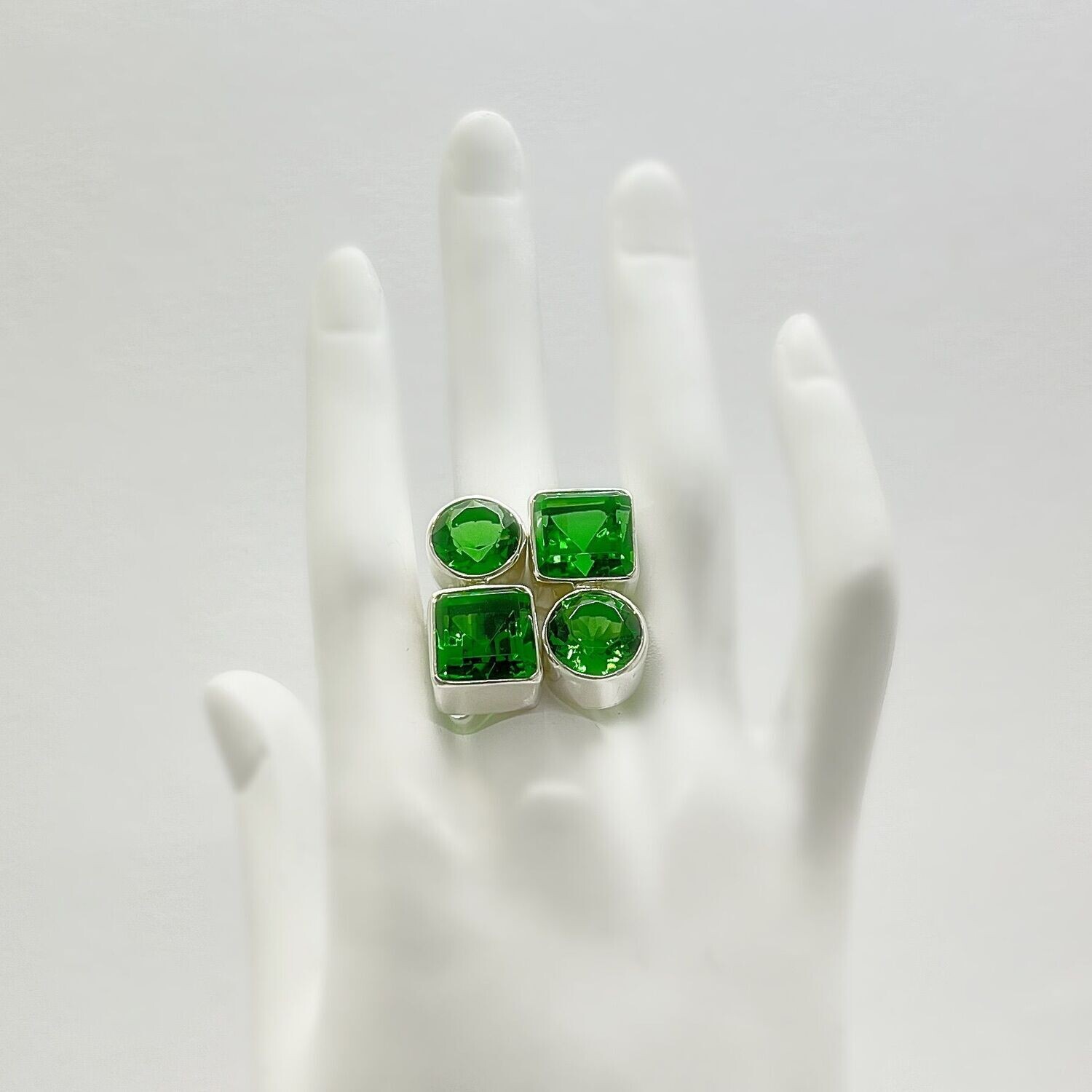 Ring Obsidian smaragdgrün "game"