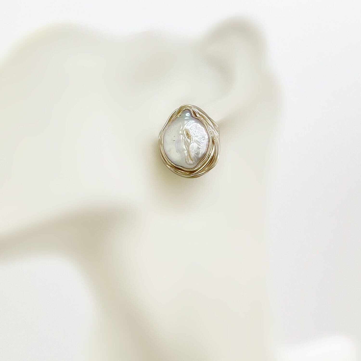 Ohrstecker Barockperle - 2 x 2,5 cm