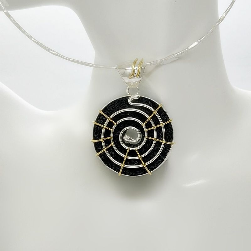 Unikat Anhänger Lava Unikat Anhänger Lava "spiral" - 4 cm