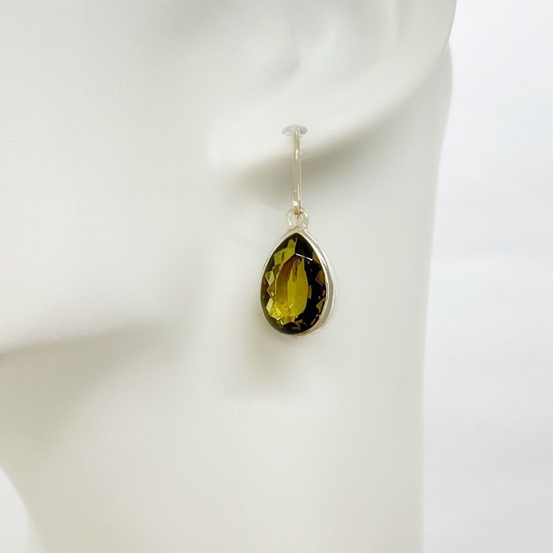 Ohrhänger Obsidian goldbraun tropfen facettiert - 1 x 1,5 cm Ohrhänger Obsidian goldbraun tropfen facettiert - 1 x 1,5 cm