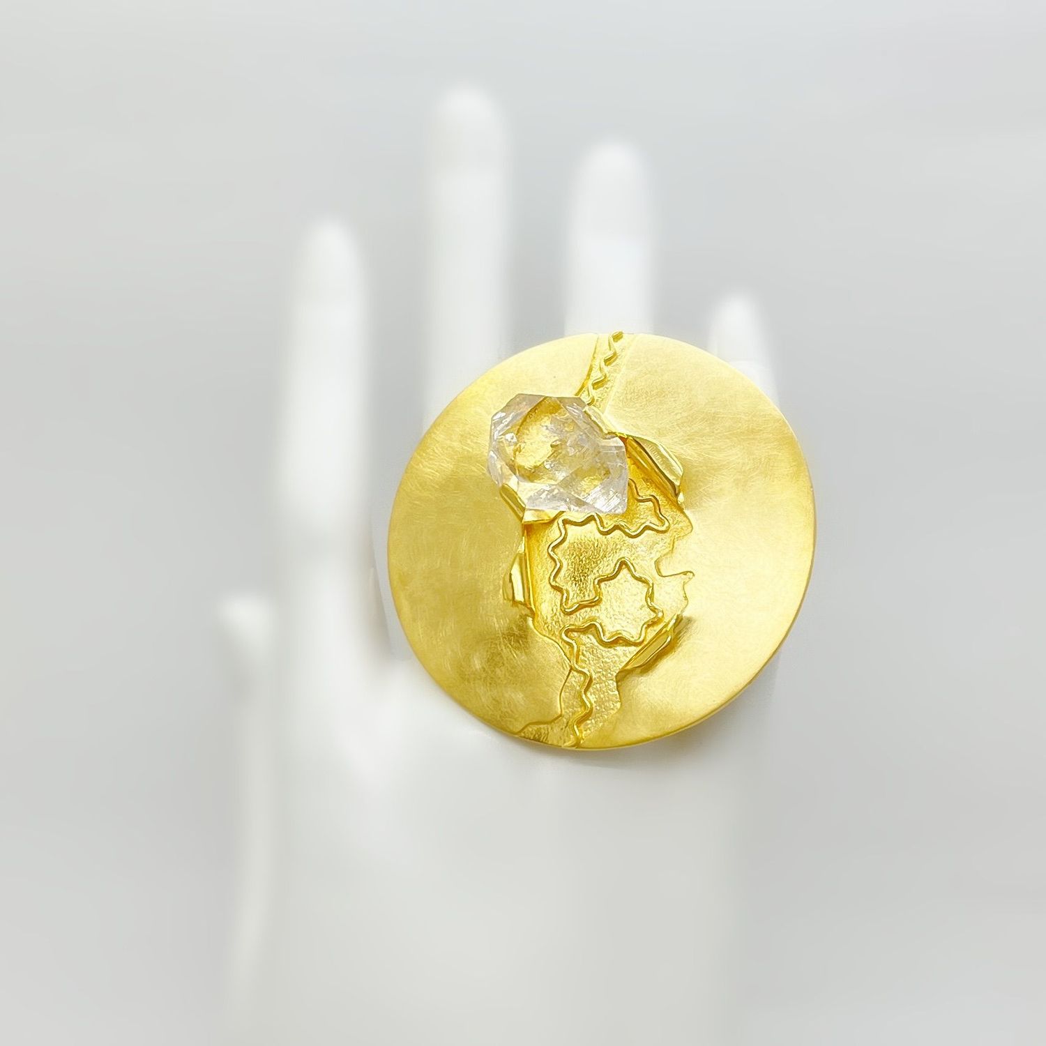 Ring Herkimer Diamant "Invitation"  - 5 cm