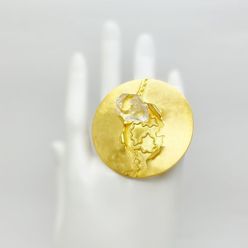 Ring Herkimer Diamant Ring Herkimer Diamant "Invitation" - 5 cm