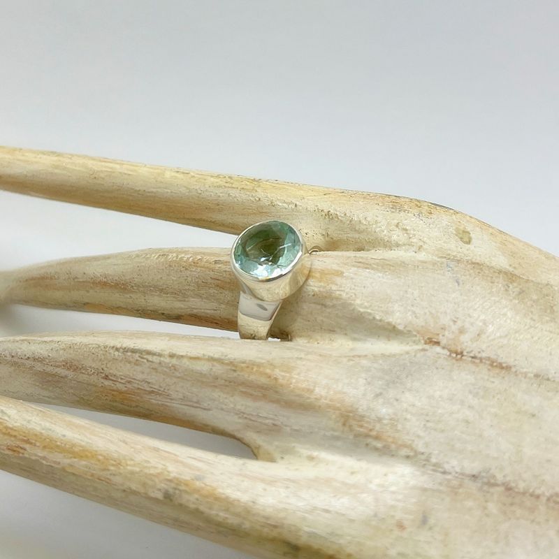Ring Obsidian meerblau rund - 1 cm Ring Obsidian meerblau rund - 1 cm
