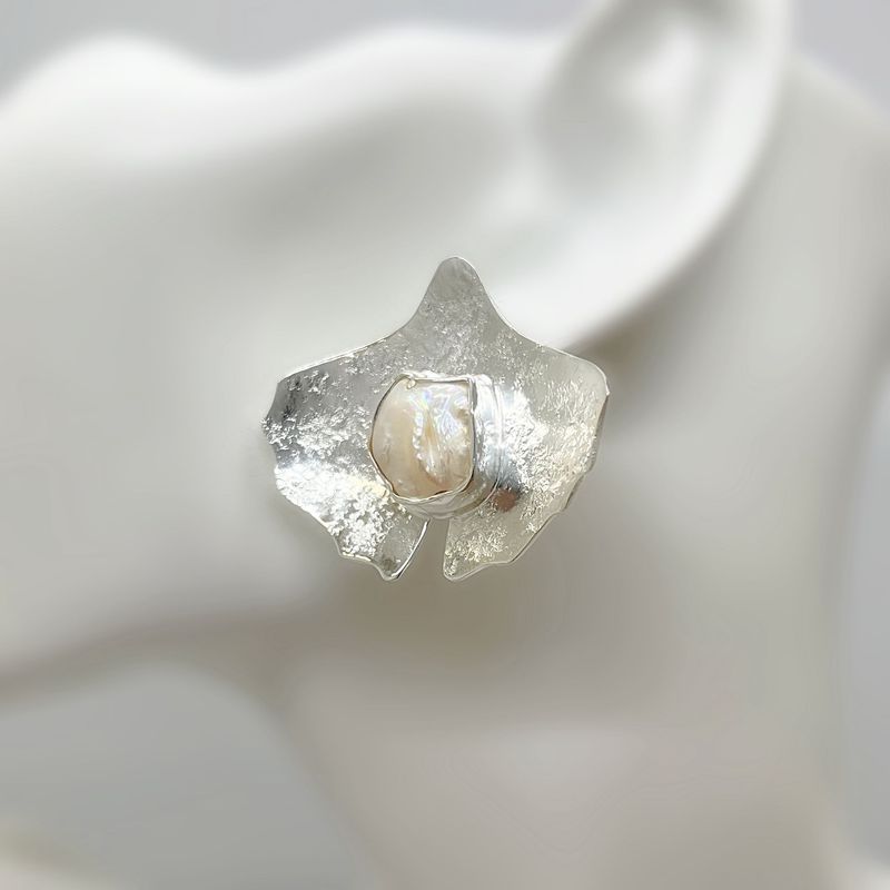 Ohrstecker Blisterperle Ohrstecker Blisterperle " Ginko"