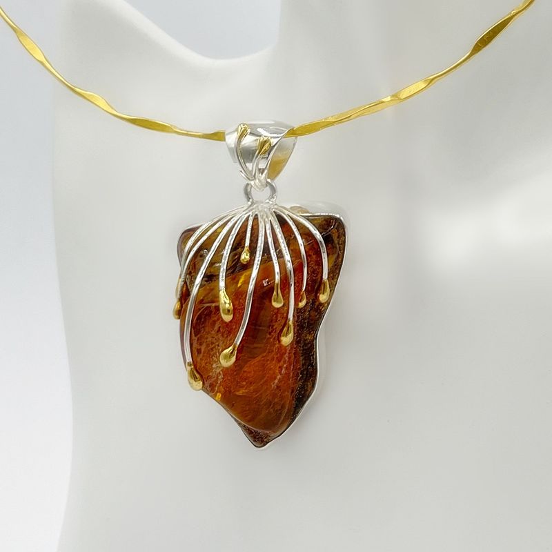 Unikat Anhänger Bernstein Unikat Anhänger Bernstein "golden tears" - 3 x 5 cm