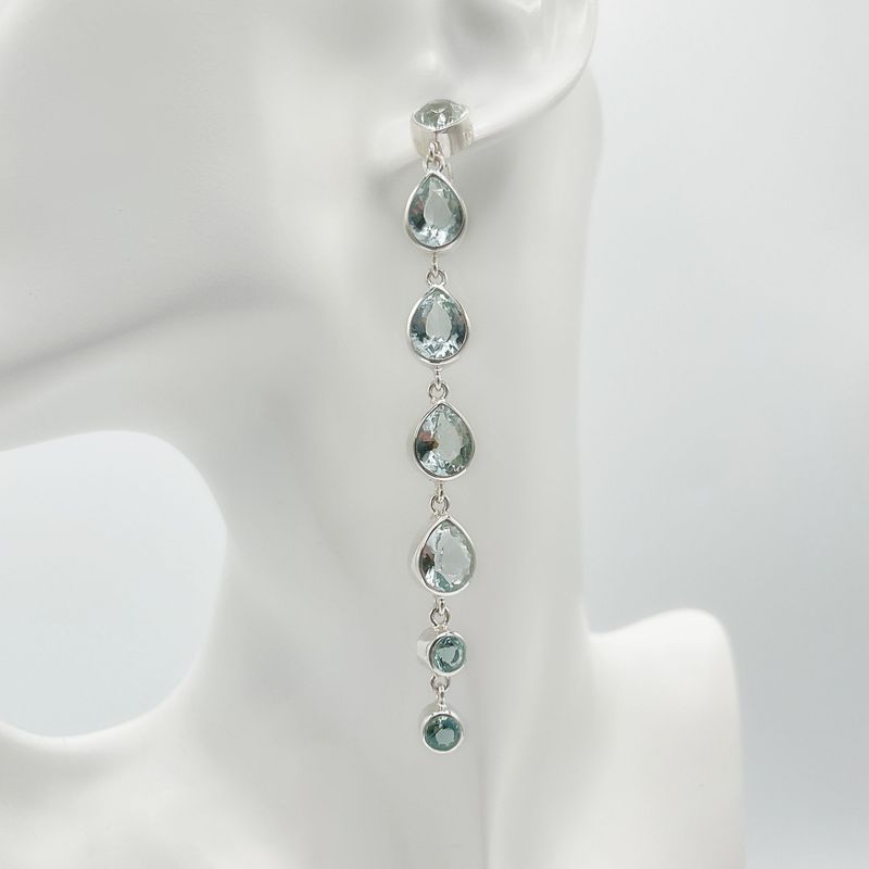 Ohrhstecker Obsidian meerblau Ohrhstecker Obsidian meerblau "rain drops"