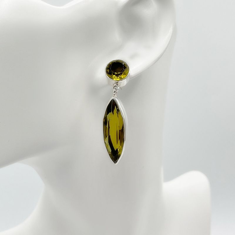 Ohrstecker Obsidian goldbraun