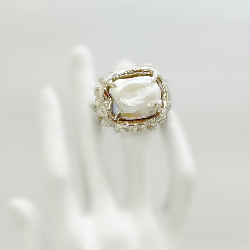 Ring Blister Perle "crushed"