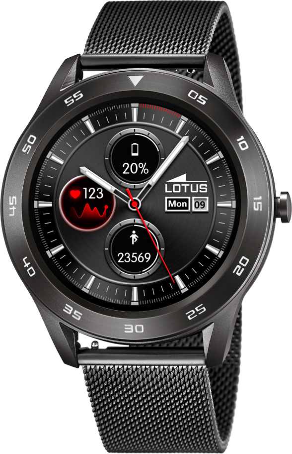 SMARTWATCH LOTUS GRIGIO cinturino maglia milanese