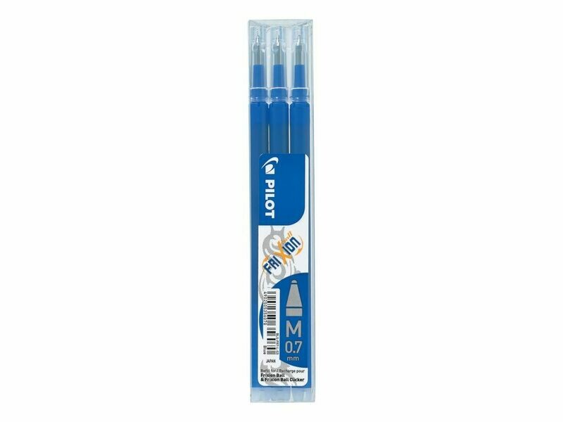 Etui de 3 recharges PILOT FRIXION 07 encre bleue