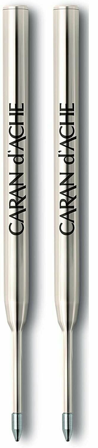 Lot de 2 Recharge "Goliath" CARAN D'ACHE 8428.000 pointe Moyenne Noire