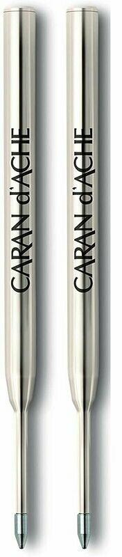 Lot de 2 Recharge "Goliath" CARAN D'ACHE 8422.000 pointe Moyenne Bleue