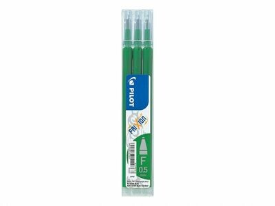 Etui de 3 recharges PILOT FRIXION " Bille Fine " 05 - encre Verte