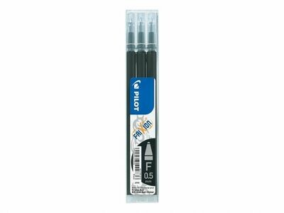 Etui de 3 recharges PILOT FRIXION " Bille Fine " 05 - encre Noire