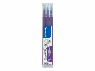 Etui de 3 recharges PILOT FRIXION " Bille Fine " 05 - encre Violette