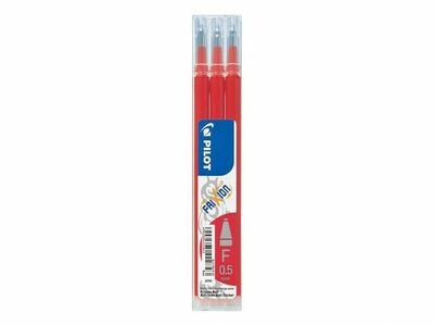 Etui de 3 recharges PILOT FRIXION " Bille Fine " 05 - encre Rouge