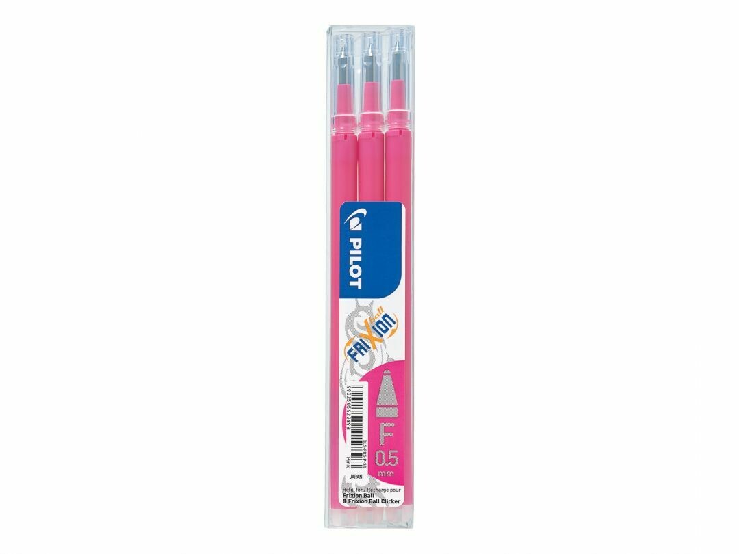 Etui de 3 recharges PILOT FRIXION " Bille Fine " 05 - encre Rose