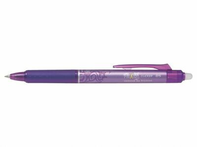 Stylo roller rétractable PILOT FRIXION CLICKER 05 - pointe fine  - encre VIOLETTE